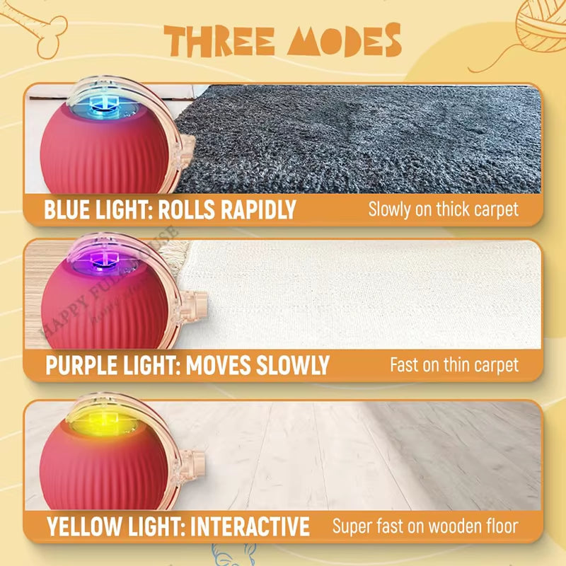 2-in-1 Interactive Cat Toy Ball – Automatic Moving Electric Cat Toy for Indoor Cats | Fun Self-Play Exercise Toy