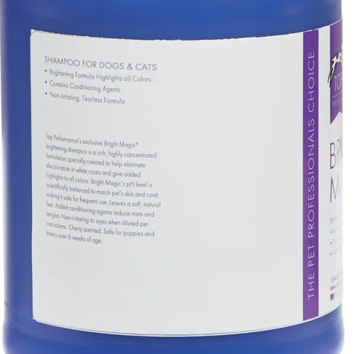 1 Gallon Top Performance Bright Magic Whitening Dog & Cat Shampoo