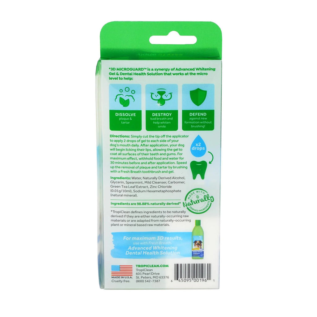 TropiClean Fresh Breath Advanced Whitening Clean Teeth Gel For Dogs