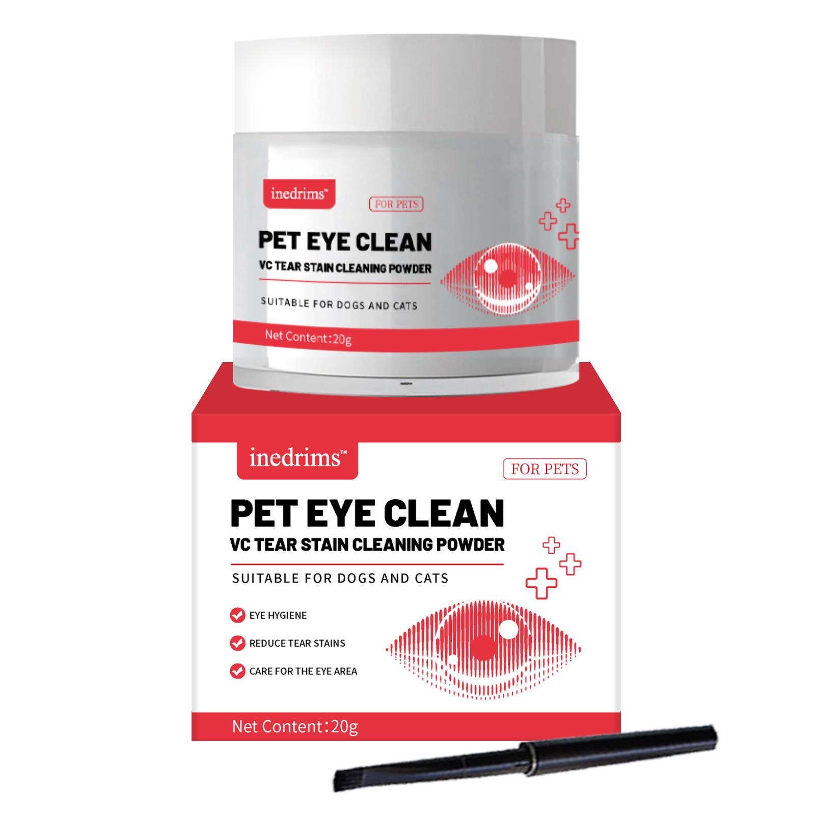 Pet Tear Stain Removal Powder - Natural and Gentle Formula, Eye and Fur Care, Tear Stain Removal and Brightening