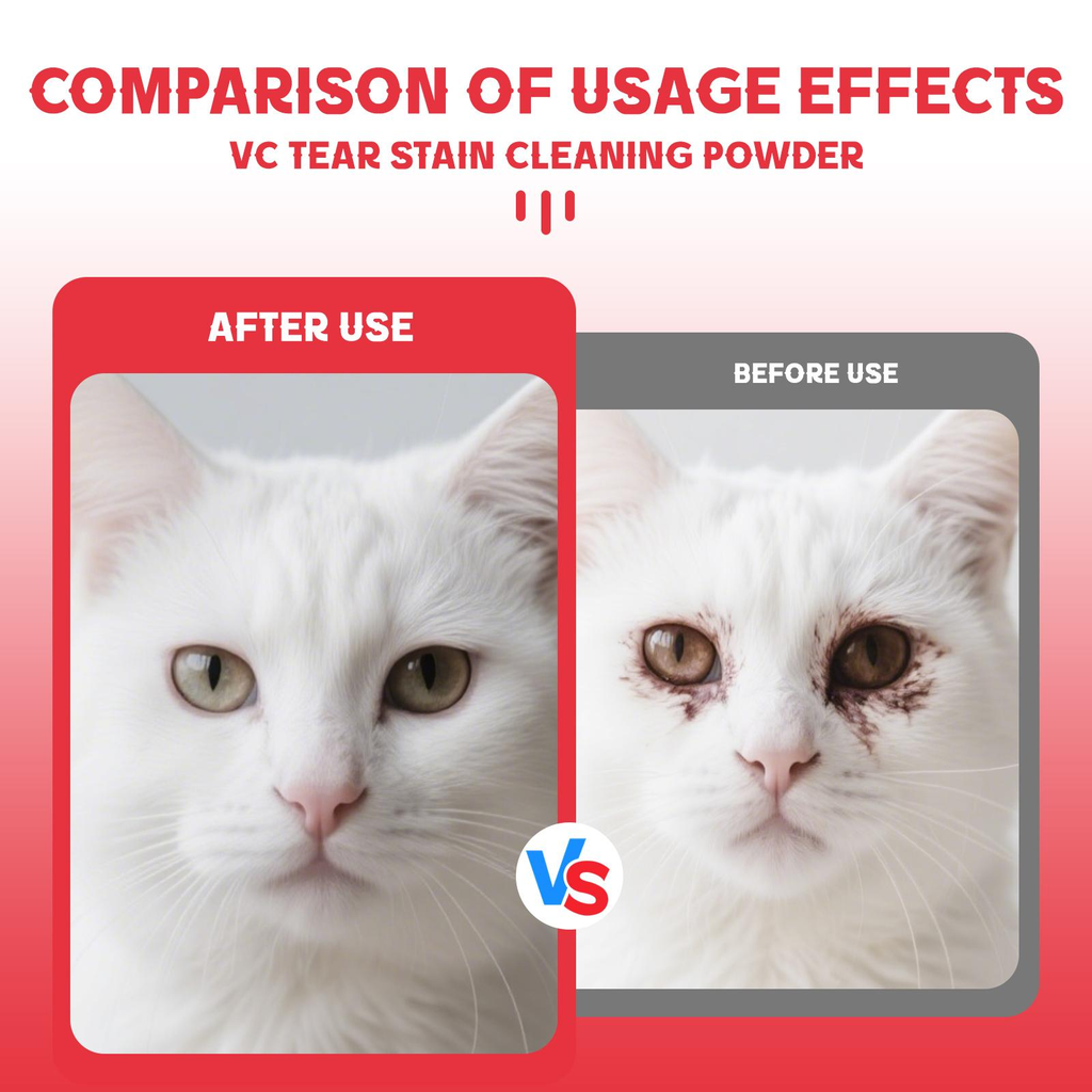 Pet Tear Stain Removal Powder - Natural and Gentle Formula, Eye and Fur Care, Tear Stain Removal and Brightening