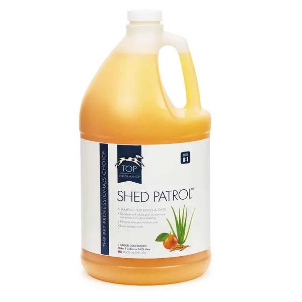 🎁 Buy 3, Get 1 FREE – Top Performance Shed Patrol De-Shedding Dog & Cat Shampoo- 1 Gallon