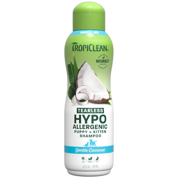 TropiClean Gentle Coconut Hypoallergenic Puppy Grooming Shampoo 20 oz