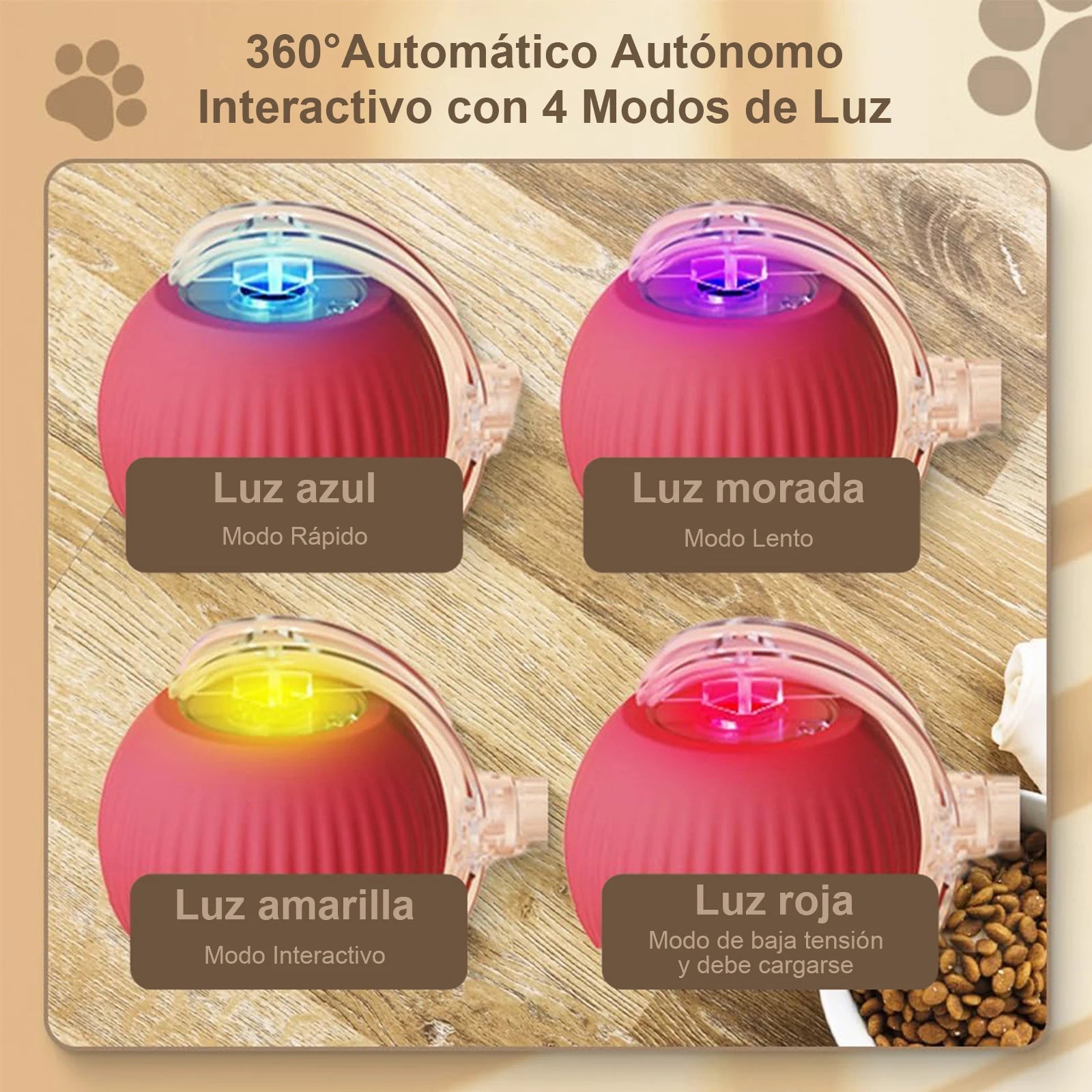 Automatic Moving Cat Toy Ball – USB Rechargeable Interactive Smart Cat Toy with Speedy Tail for Indoor Cats & Kittens