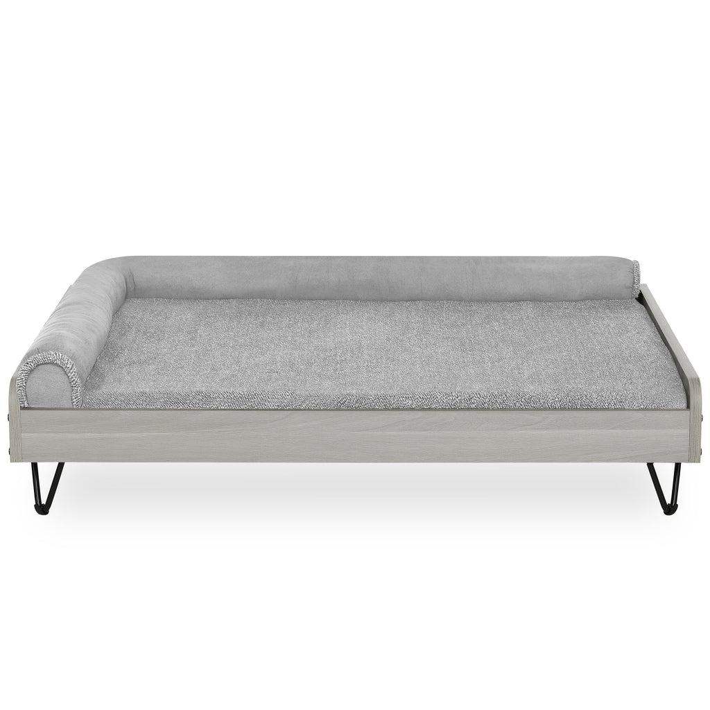 Asher Elevated Wooden Pet Bed with Mattress – Luxury Large & XL Dog Bed | Greenguard Gold Certified Modern Pet Furniture