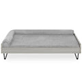 Asher Elevated Wooden Pet Bed with Mattress – Luxury Large & XL Dog Bed | Greenguard Gold Certified Modern Pet Furniture