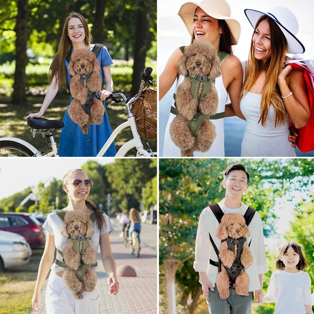 Portable Pet Backpack Carrier – Double Shoulder Travel Backpack for Dogs, Cats & Puppies