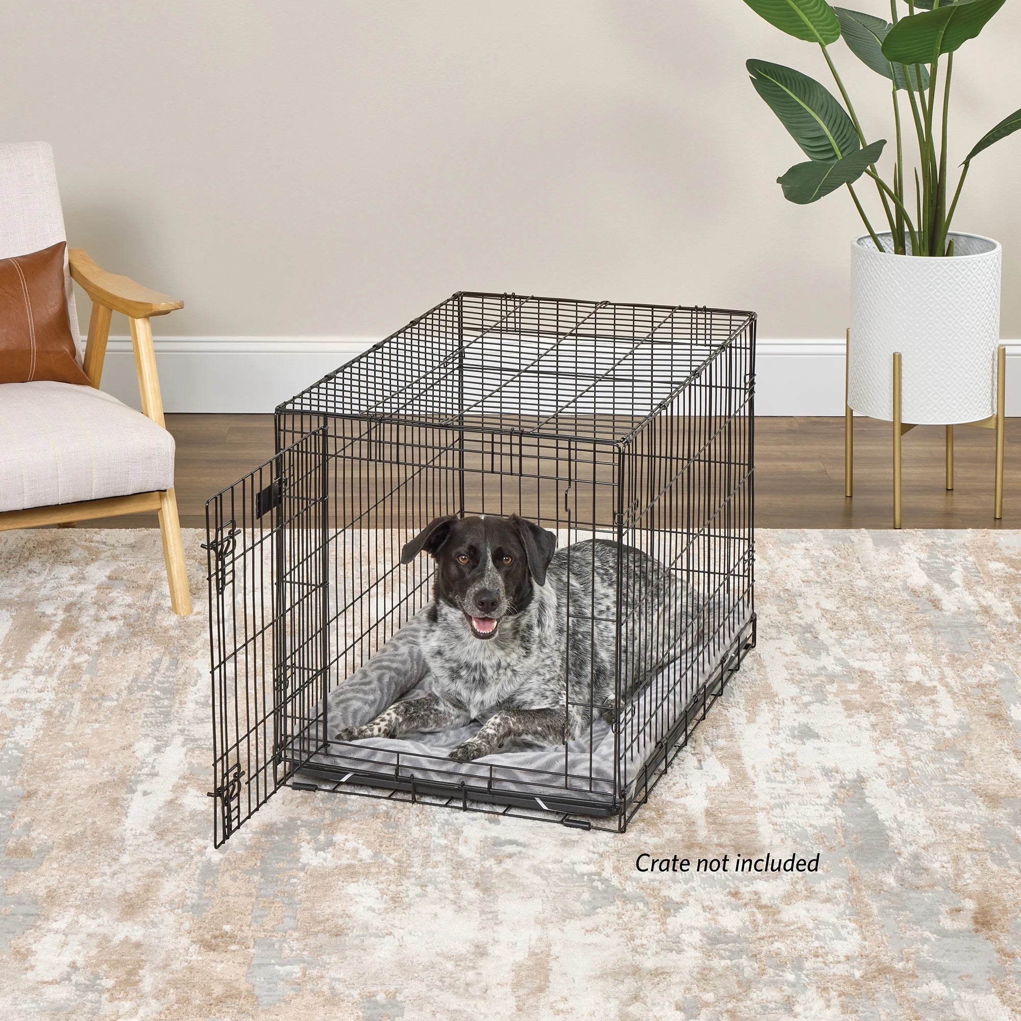 Quitetime Deluxe Wave Bolster Dog Bed – Soft Washable Pet Bed for Medium Dogs | Cozy Gray 36-Inch Lounger