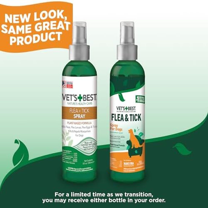 Plant-Based Flea and Tick Repellent Spray for Dogs – Non-Toxic Home & Pet Protection, 8 oz