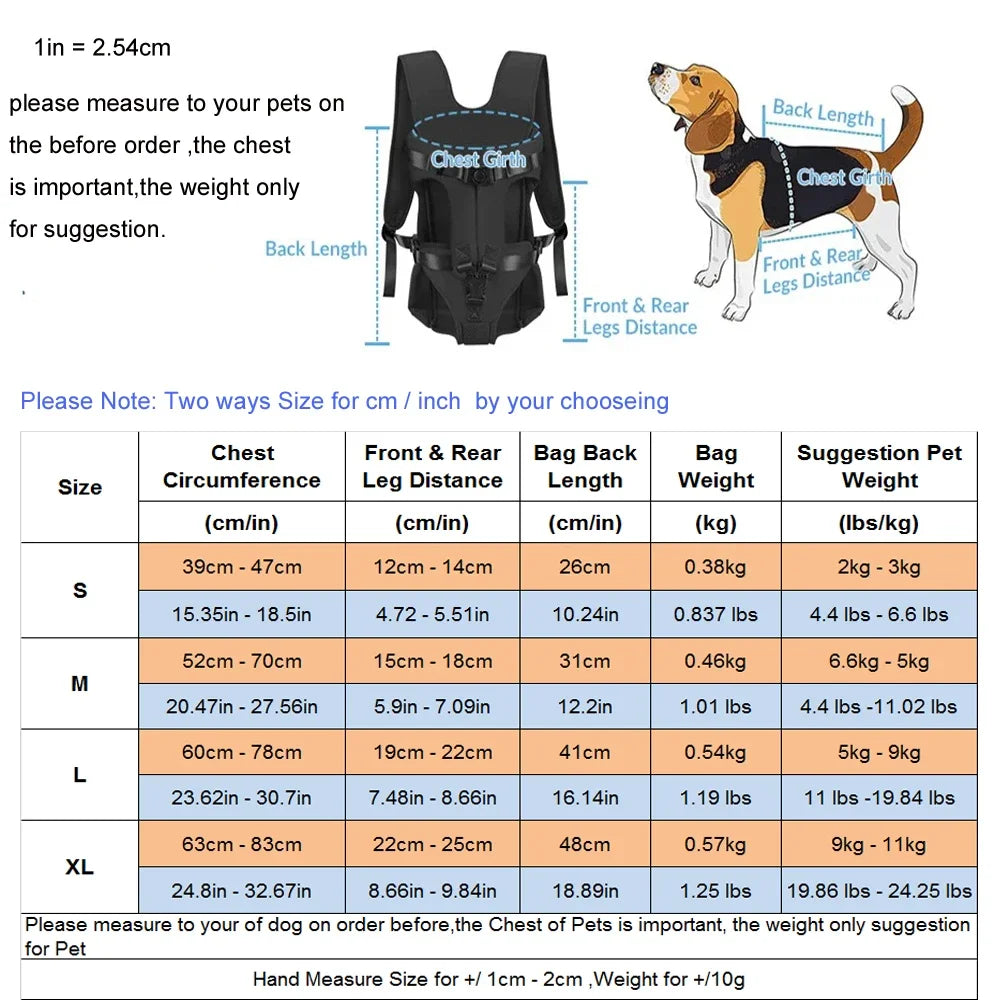 Portable Pet Backpack Carrier – Double Shoulder Travel Backpack for Dogs, Cats & Puppies
