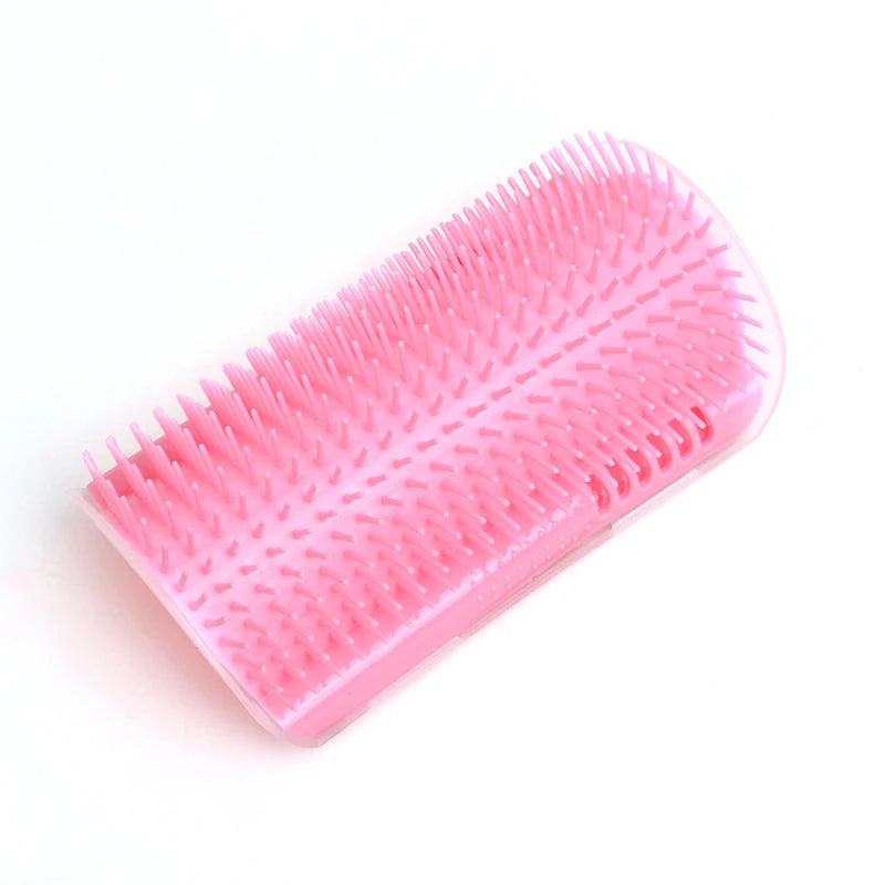 Cat Self Groomer Wall Brush – Corner Cat Scratcher & Massage Comb with Catnip | Interactive Grooming Toy for Cats