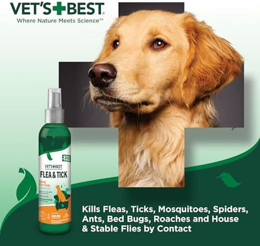 Plant-Based Flea and Tick Repellent Spray for Dogs – Non-Toxic Home & Pet Protection, 8 oz