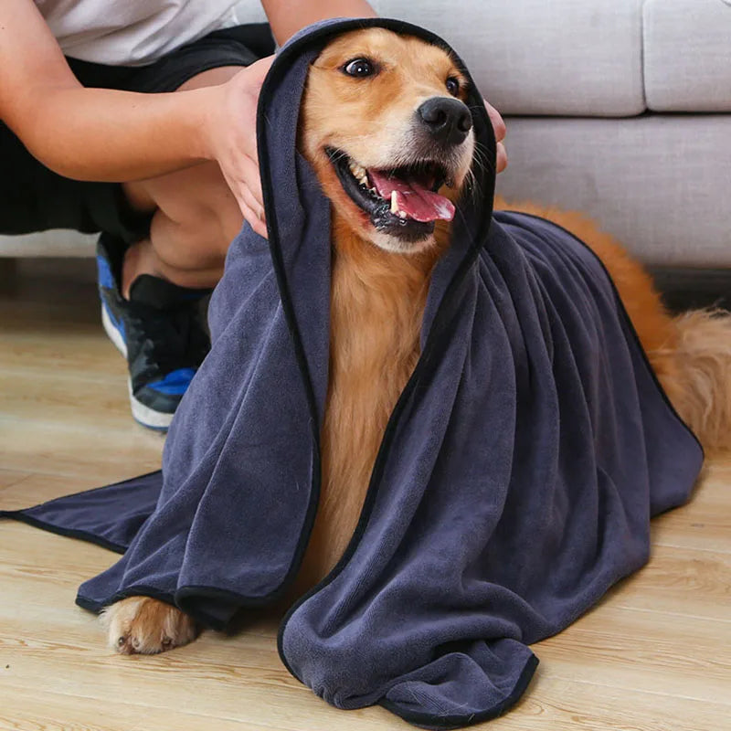 Quick-Dry Microfiber Pet Towel for Dogs & Cats | Ultra-Absorbent Bath & Grooming Towel