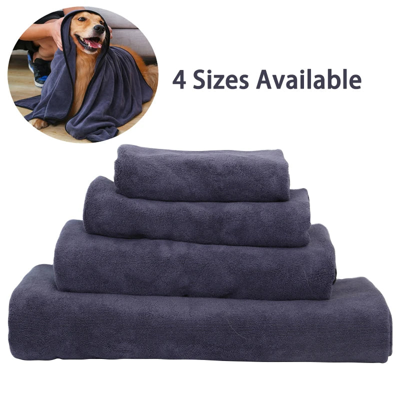 Quick-Dry Microfiber Pet Towel for Dogs & Cats | Ultra-Absorbent Bath & Grooming Towel