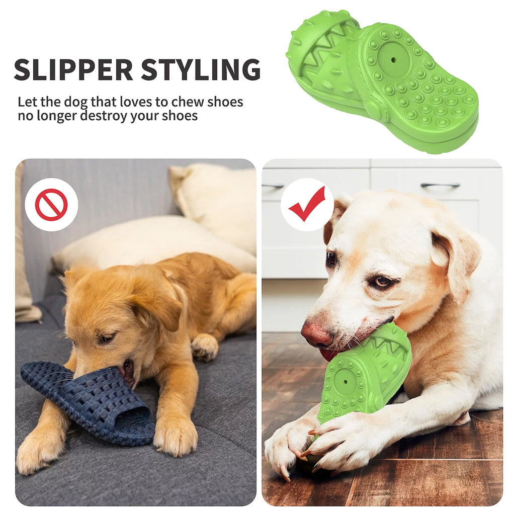 Durable Squeaky Dog Toy with Teeth Cleaning Design for Aggressive Chewers