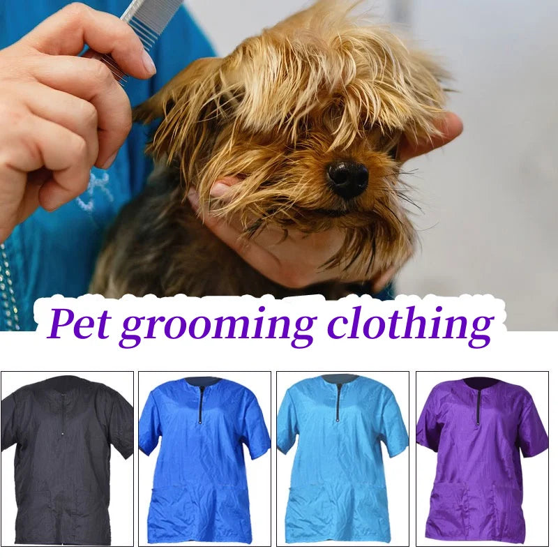 Pet Grooming Working Clothes Breathable Pet Groomer Uniforms anti Hair anti Static Smock