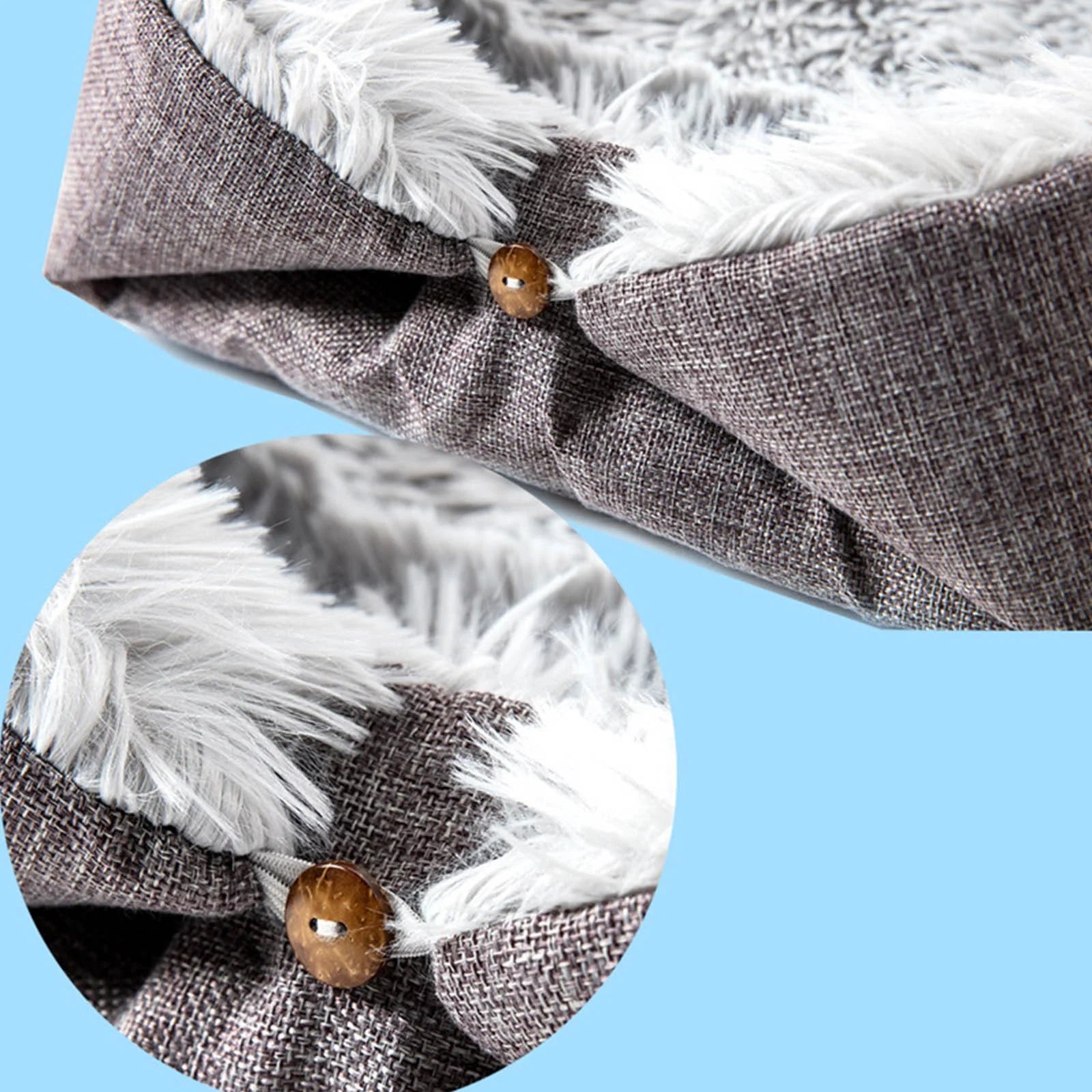Cozy Calming Dog Bed for Large Dogs & Cats – Self-Warming Anti-Anxiety Pet Bed with Non-Slip Bottom | Machine Washable 24x20 Inch Bed