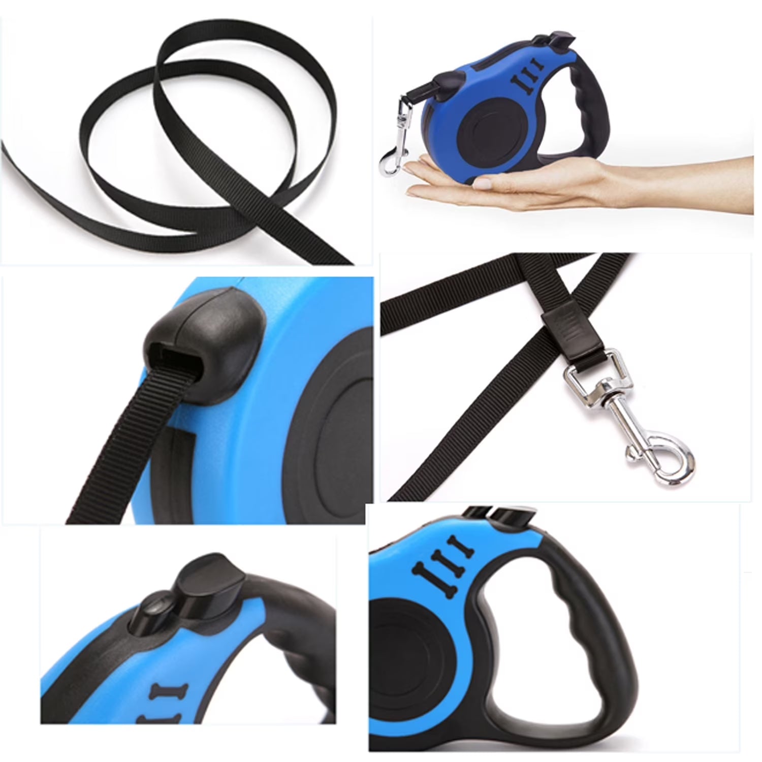 3M Nylon Automatic Retractable Dog Leash for Small Medium Dogs Traction Leash