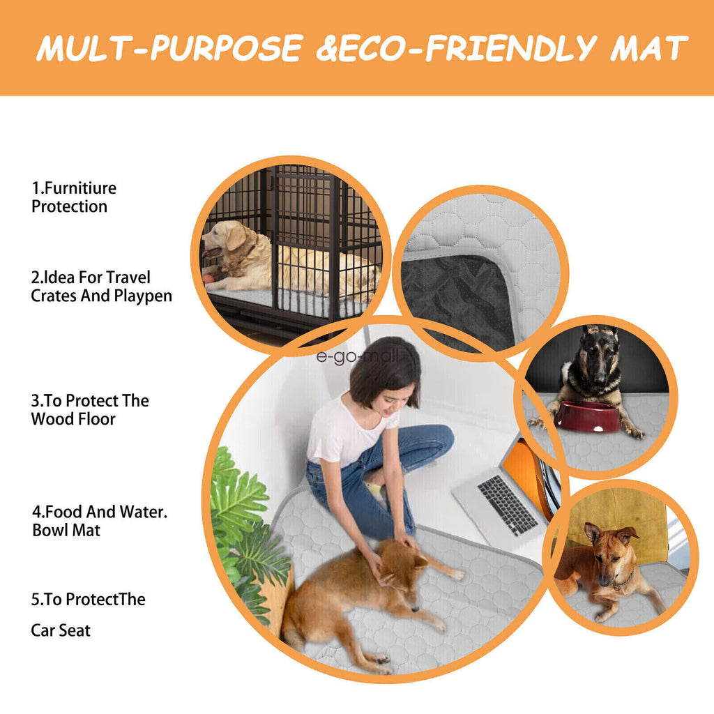 Reusable Washable Pee Pad for Dogs & Cats – Leak-Proof Potty Training Mat