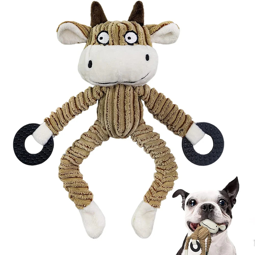 Cute Monkey Dog Toy – Soft Squeaky Chew Toy for Puppies and Small Dogs