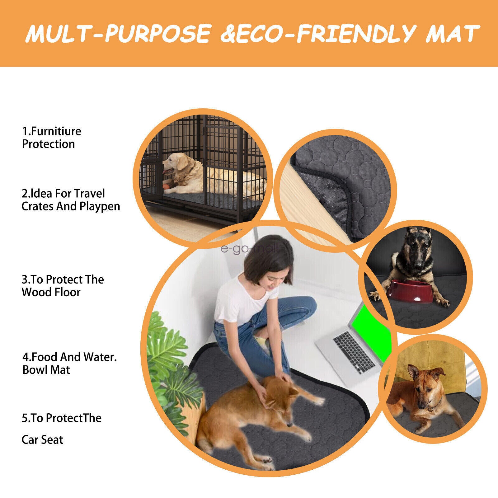 Reusable Washable Pee Pad for Dogs & Cats – Leak-Proof Potty Training Mat