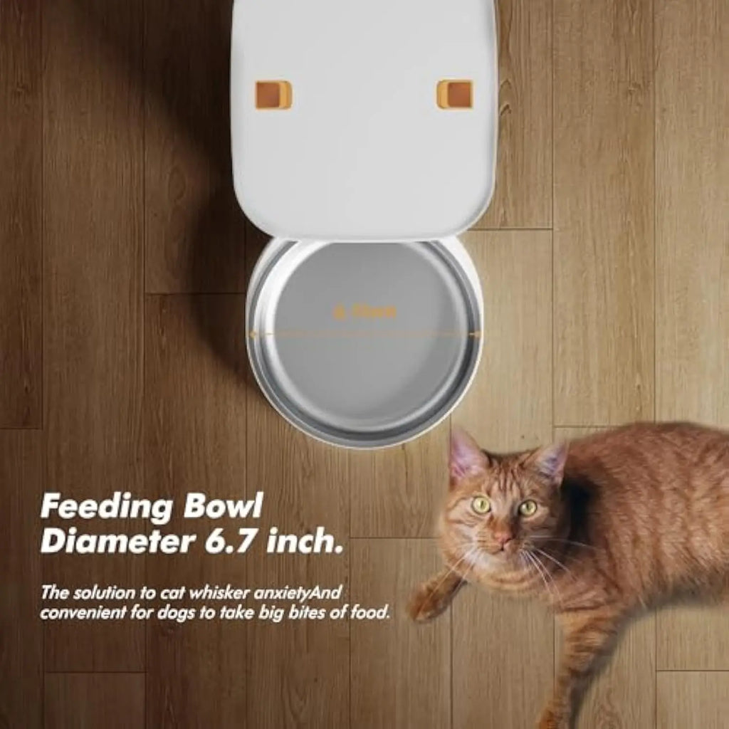 5G Smart Automatic Pet Feeder with 1080P HD Camera, WiFi Control & Voice Recorder