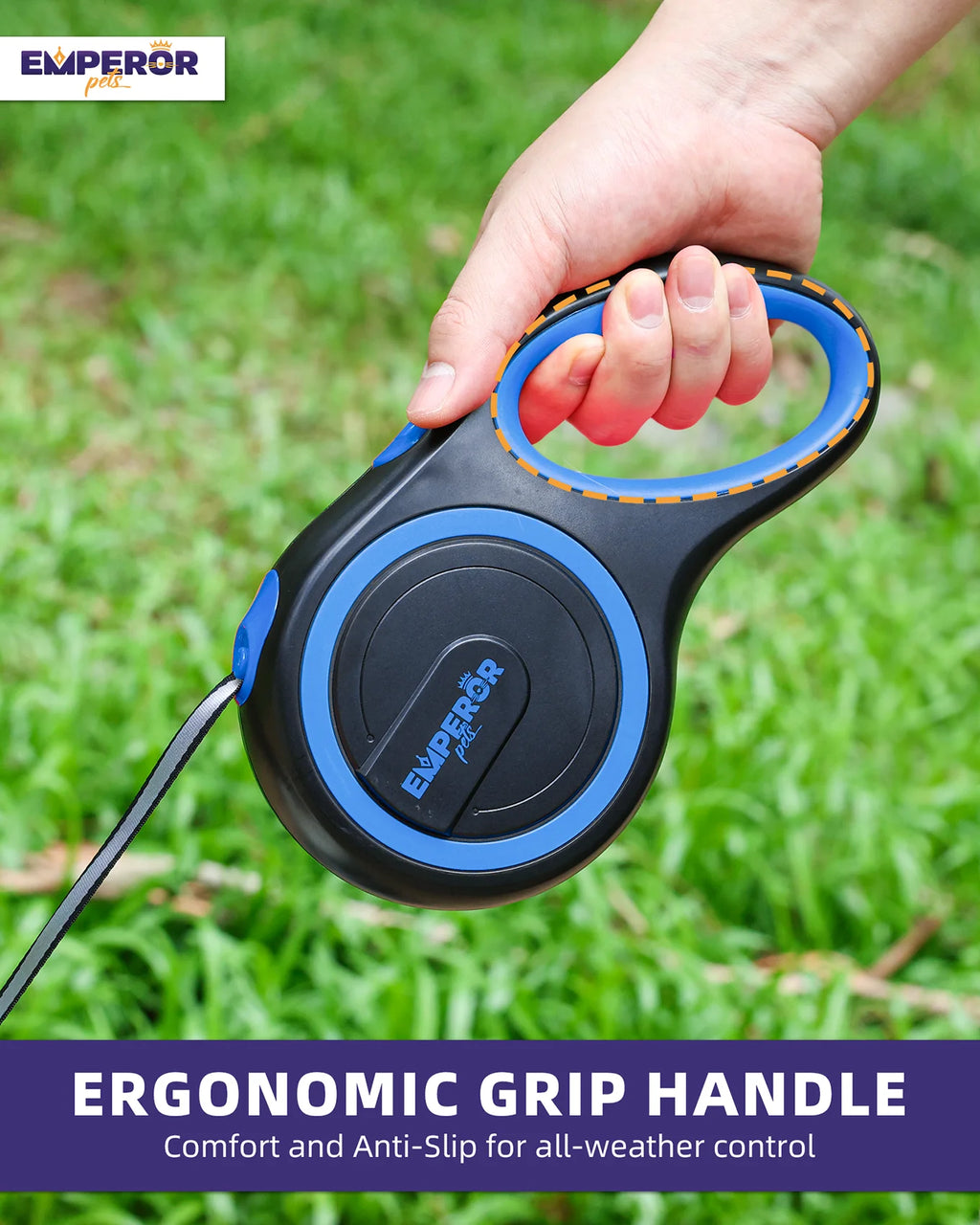 16 Ft Retractable Dog Leash Small Dogs - up to 44Lbs, Small Dog Leash Heavy Duty Dog Leash Retractable 16 Ft - Blue - 