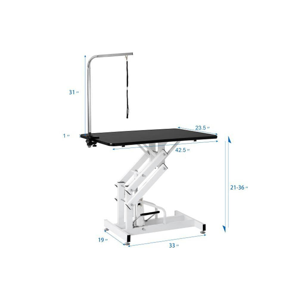 42.5 In. Hydraulic Dog Pet Grooming Table Heavy-Duty Big Size Z-Lift Pet Grooming Table