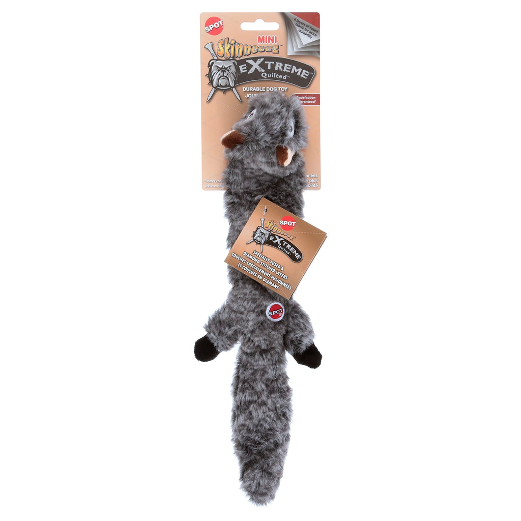 SPOT Skinneeez Extreme Quilted Squirrel Dog Toy – Stuffing-Free Squeaky Plush Toy for Aggressive Chewers | Durable 14” Toy for Small & Medium Dogs