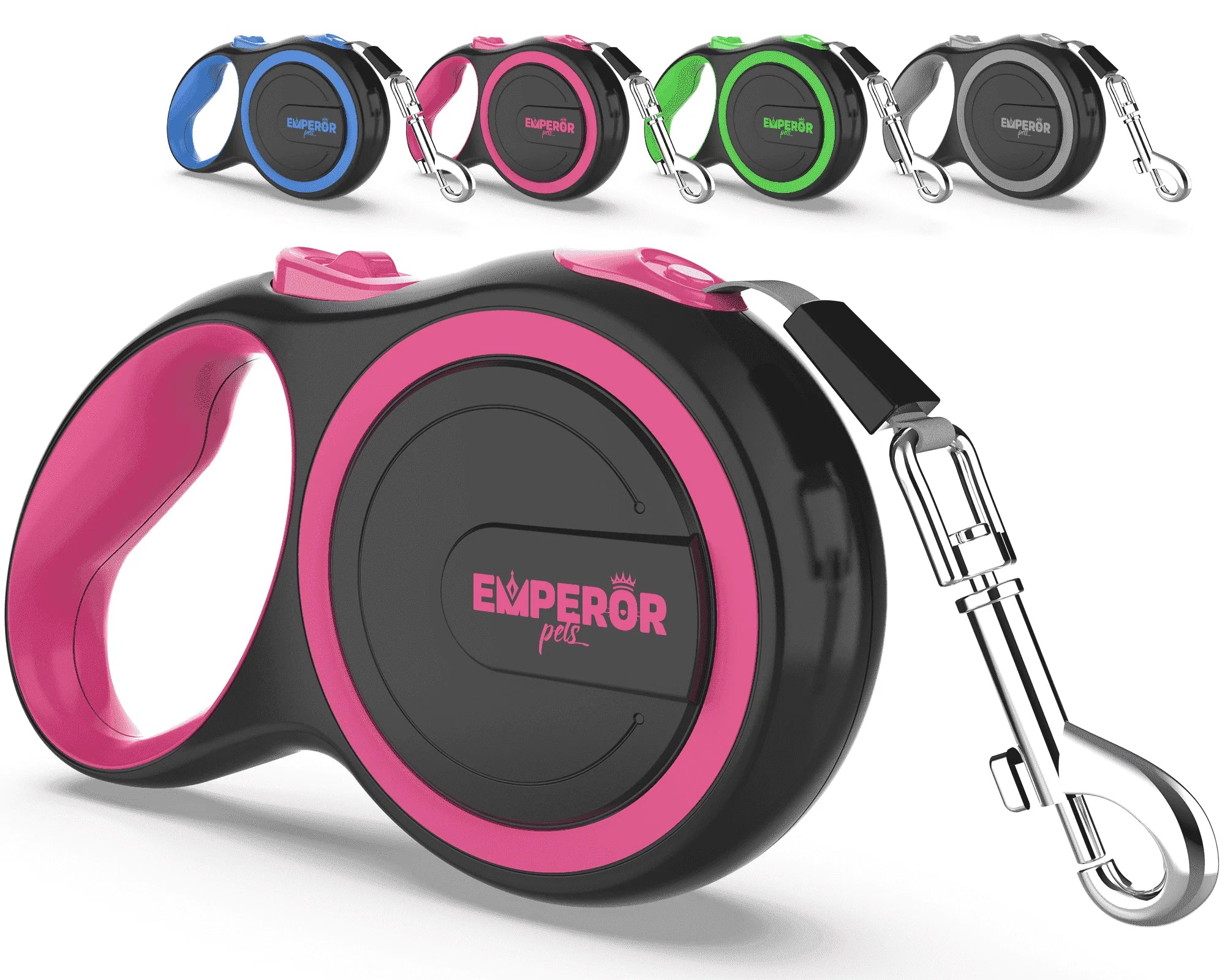 16 Ft Retractable Dog Leash Large Dogs - up to 110Lbs, Large Dog Leash Heavy Duty Dog Leash Retractable 16 Ft - Pink 