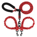 Double Dog Leash Coupler – Elastic Nylon Dual Lead for Walking
