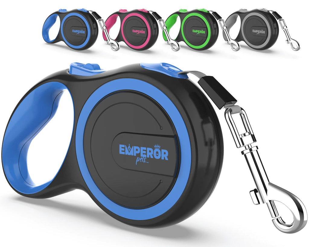 16 Ft Retractable Dog Leash Small Dogs - up to 44Lbs, Small Dog Leash Heavy Duty Dog Leash Retractable 16 Ft - Blue - 