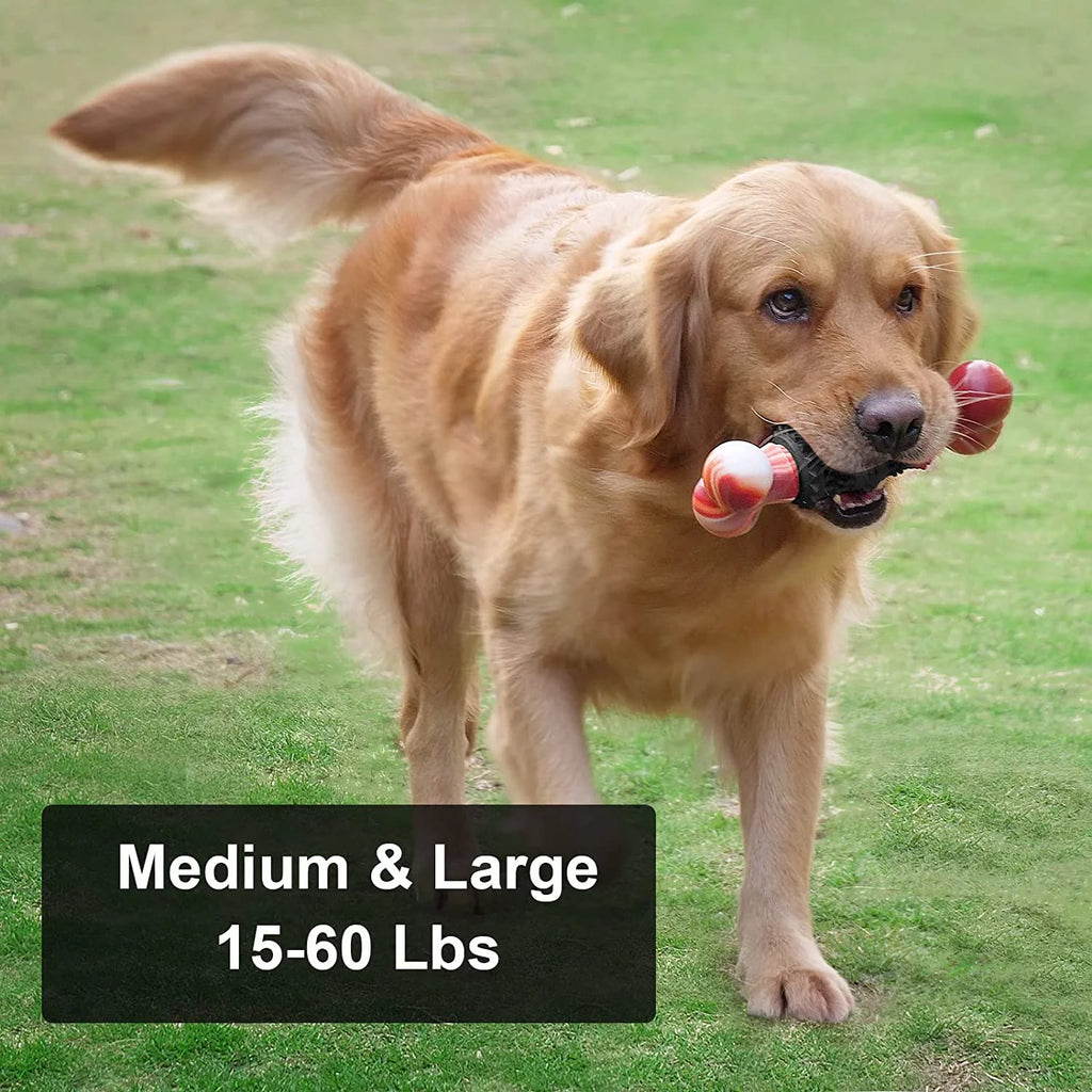 Indestructible Bone Dog Toy for Aggressive Chewers – Interactive Chew Toy for Medium & Large Dogs | Tough Dinosaur Dog Toy