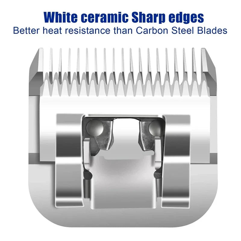 Pet Dog Cat Detachable Ceramic Blade Compatible with Andis,Oster A5 & 76,Wahl KM 10 Series Animals Grooming Clippers