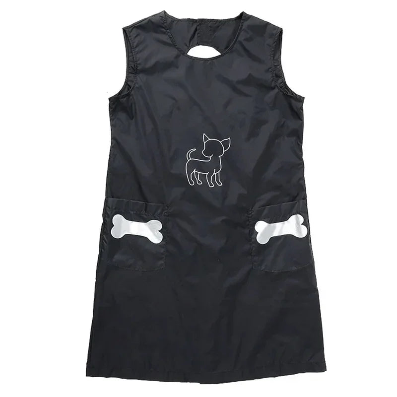 Pet Grooming Overalls Waterproof Nylon Grooming Apron with Pockets anti Stick 