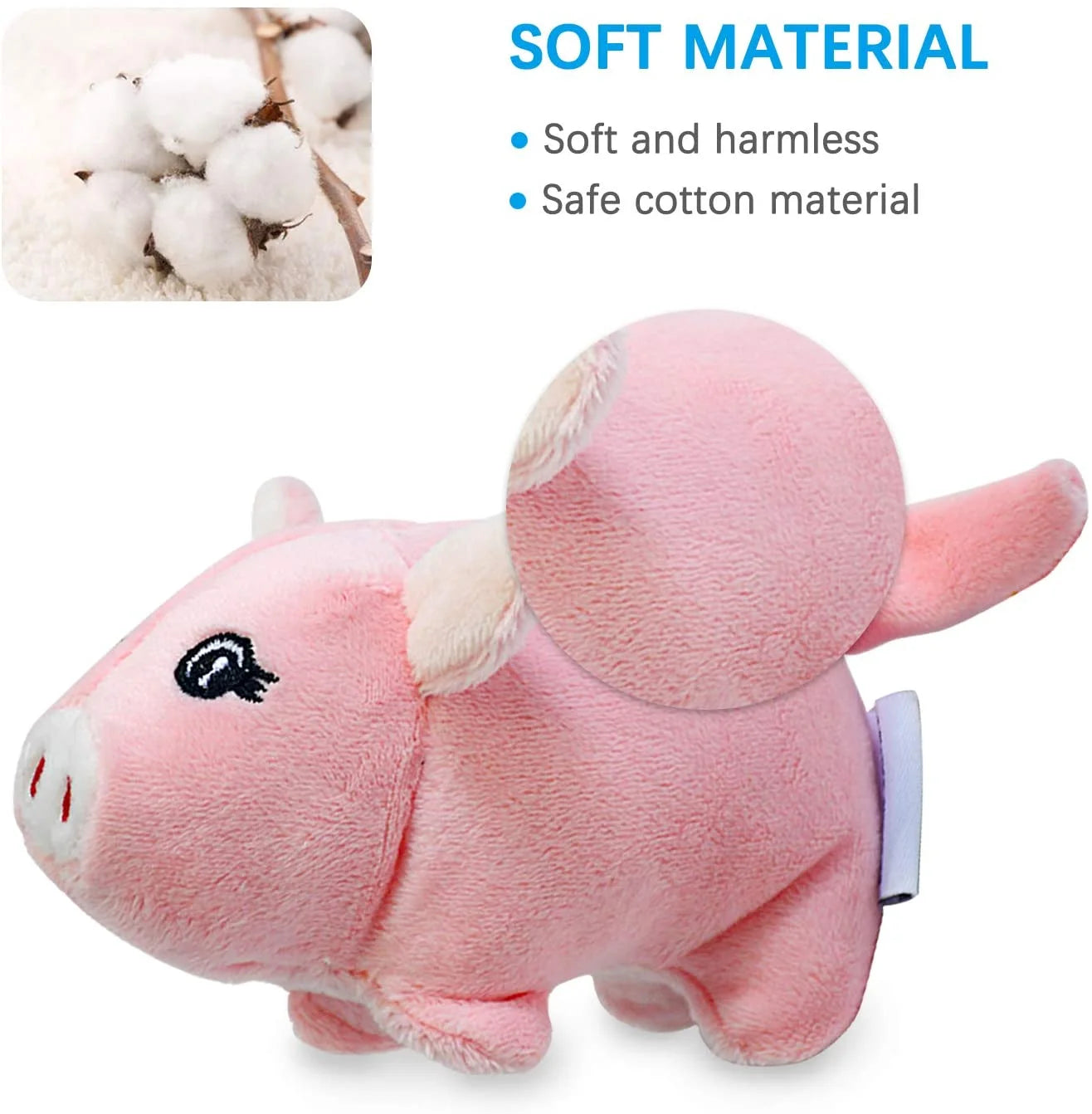 12-Piece Plush Squeaky Dog Toy Set for Puppies & Dogs