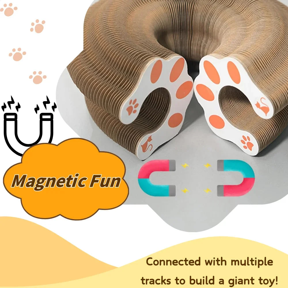 Interactive Cat Scratching Board Toy – Wear-Resistant Cat Claw Grinder with Bell | Fun Climbing & Scratching Toy for Cats