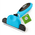 Ergonomic Grooming Brush for Dogs & Cats - Reduces Shedding - Easy Clean Anti-Slip Handle - Deshedding Tool