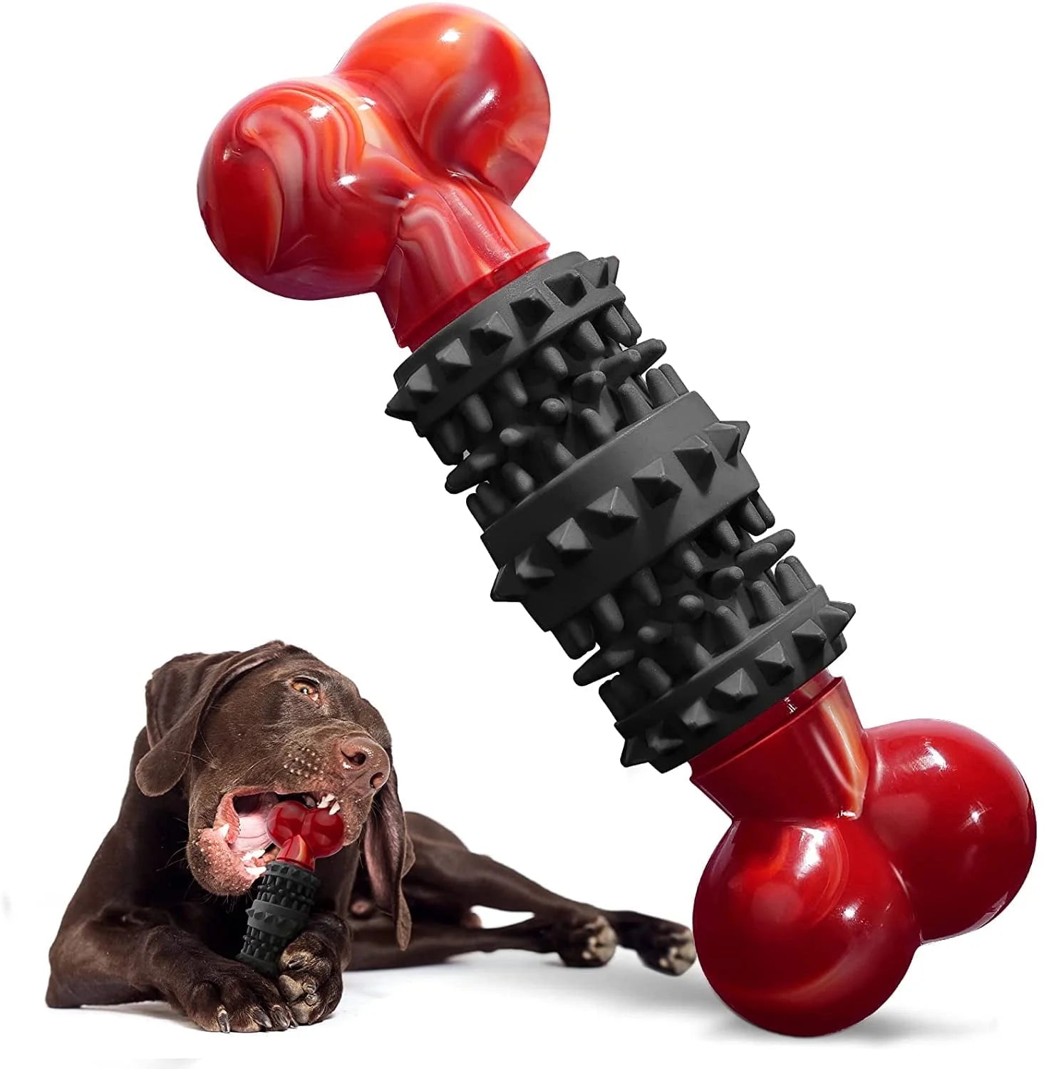 Indestructible Bone Dog Toy for Aggressive Chewers – Interactive Chew Toy for Medium & Large Dogs | Tough Dinosaur Dog Toy