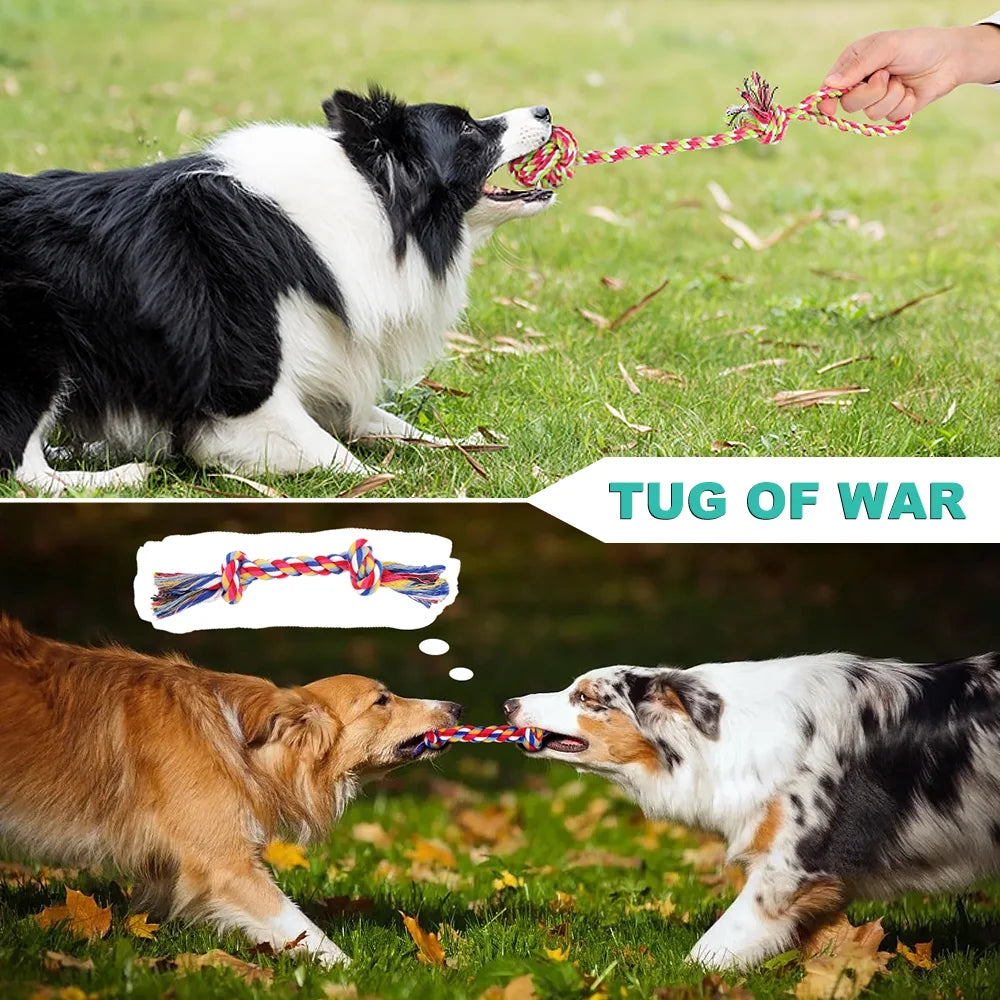 8-Pack Tough Rope Dog Toys for Aggressive Chewers | Interactive Teething Toys for Puppies & Small to Medium Dogs