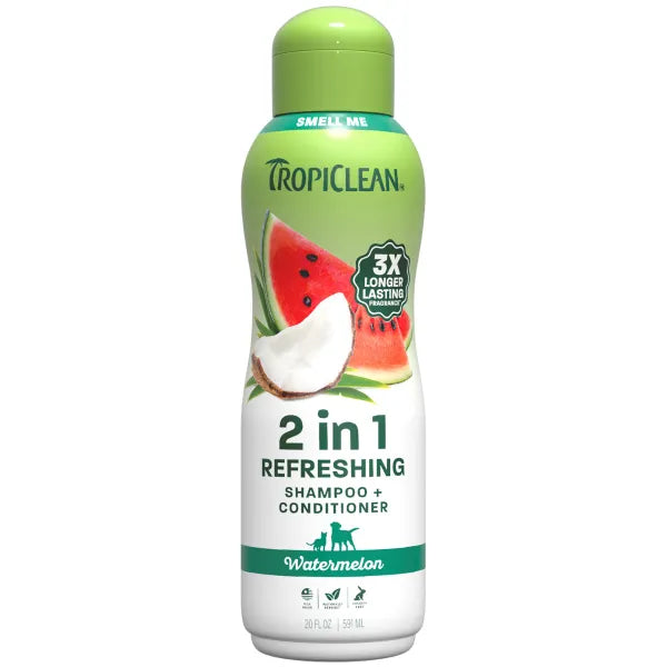 TropiClean Watermelon 2 in 1 Dog Grooming Shampoo and Conditioner