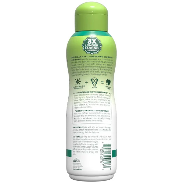 TropiClean Watermelon 2 in 1 Dog Grooming Shampoo and Conditioner